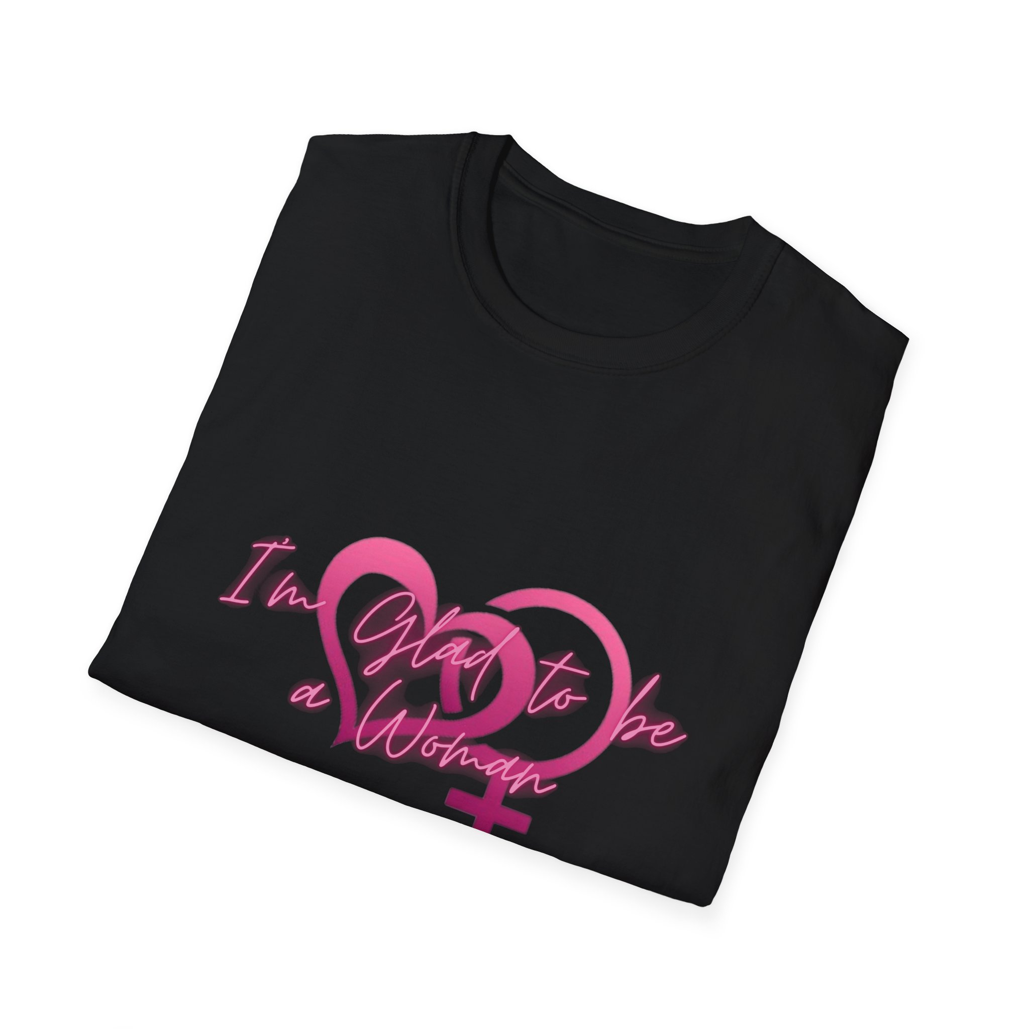 "I’m Glad to be a Woman" Heart T-Shirt - Image 8