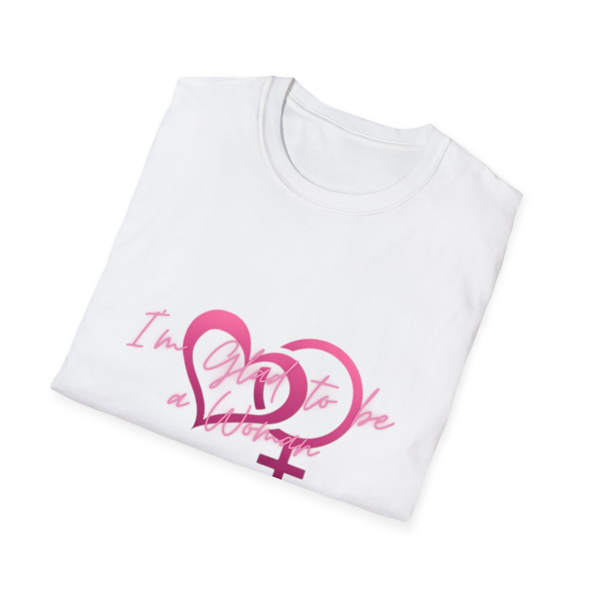 "I’m Glad to be a Woman" Heart T-Shirt - Image 4