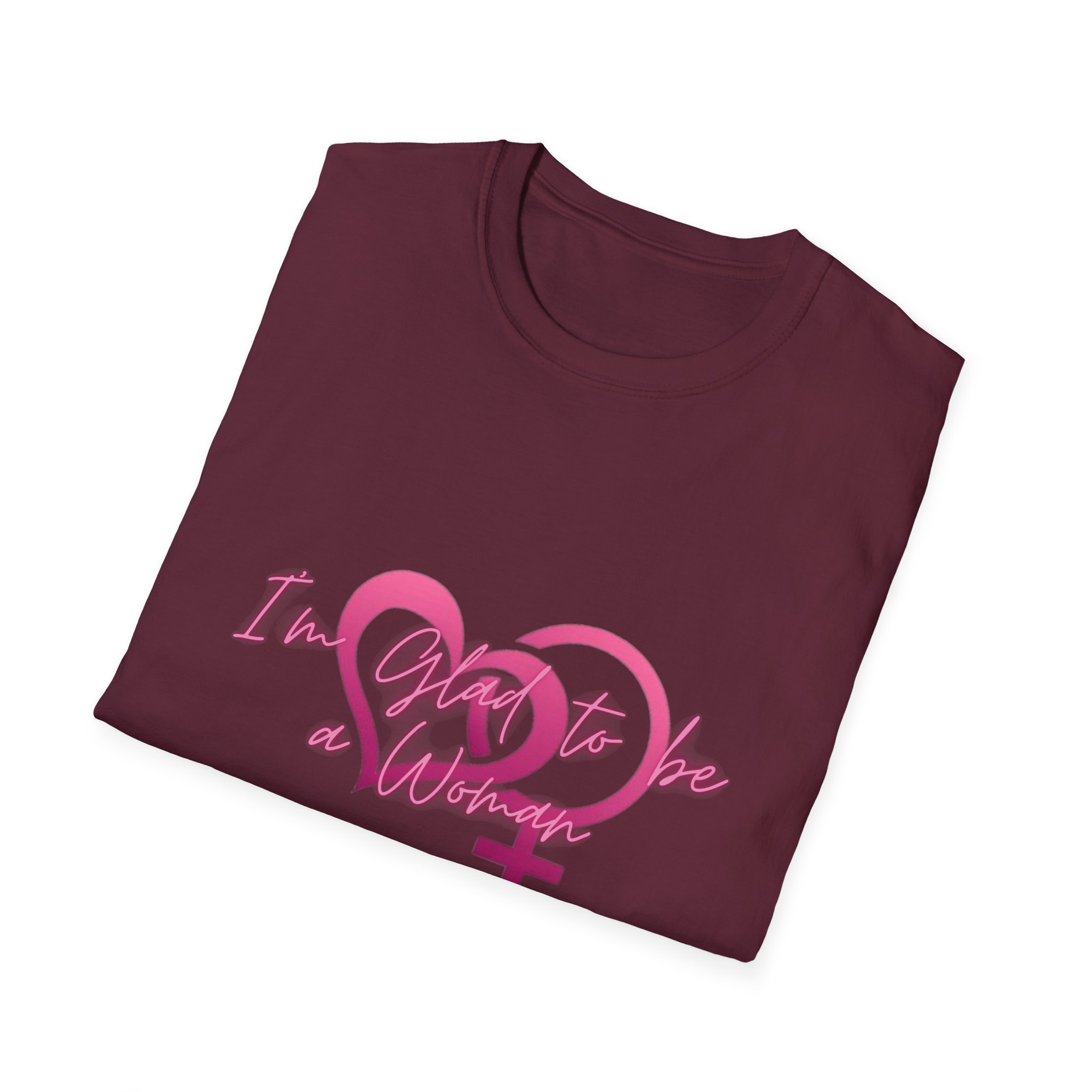 "I’m Glad to be a Woman" Heart T-Shirt - Image 12