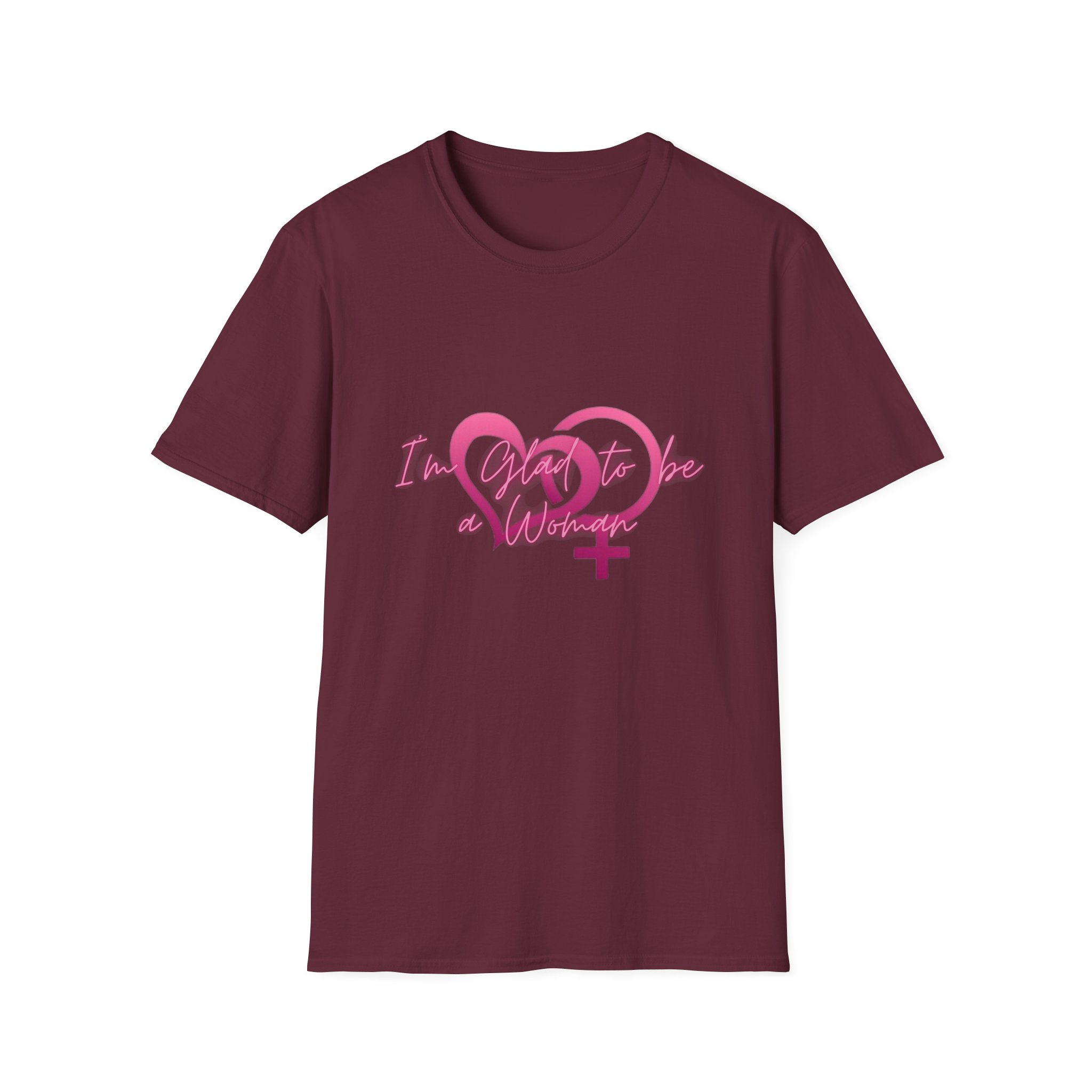 "I’m Glad to be a Woman" Heart T-Shirt - Image 9